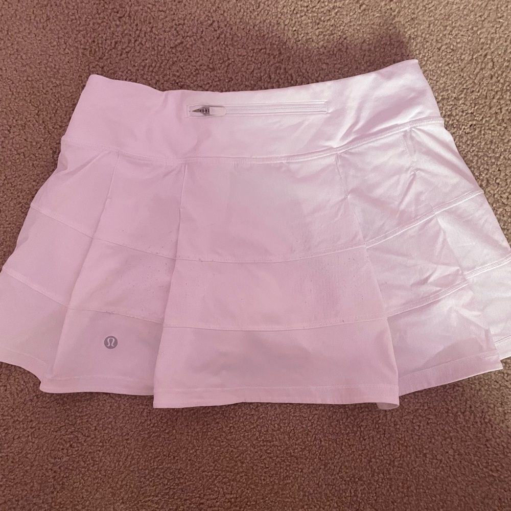 White Lululemon Pace Rival Skirt
